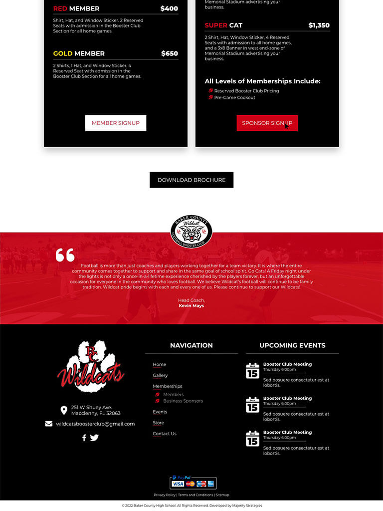 BCHS Wildcats tablet mockup