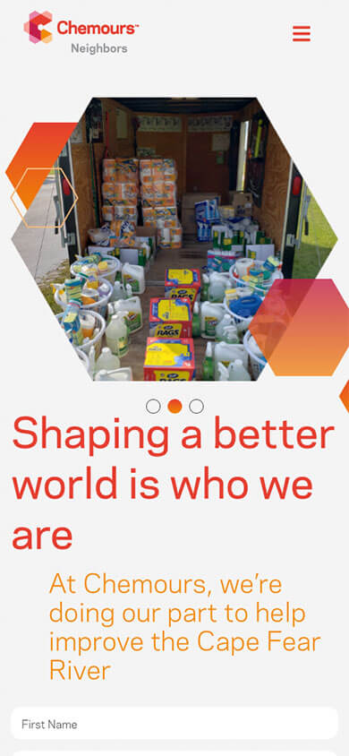 Chemours mobile mockup