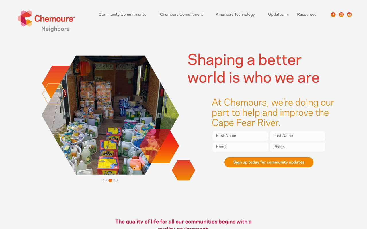 Chemours desktop mockup