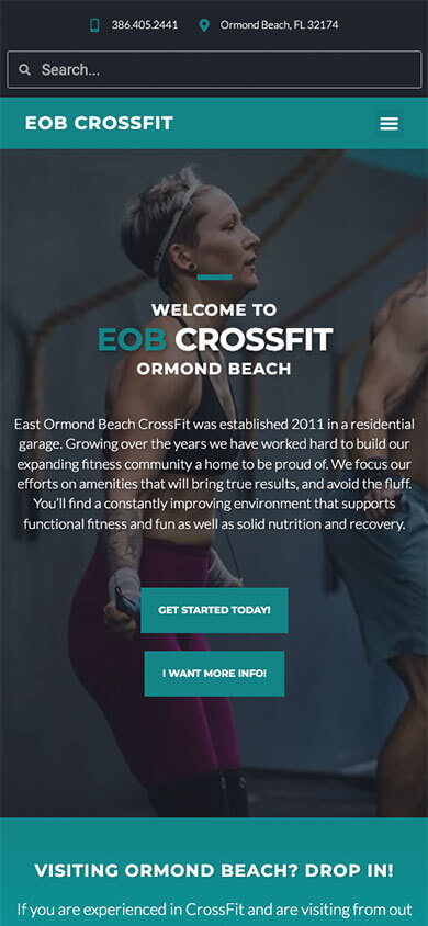 EOB CrossFit mobile mockup