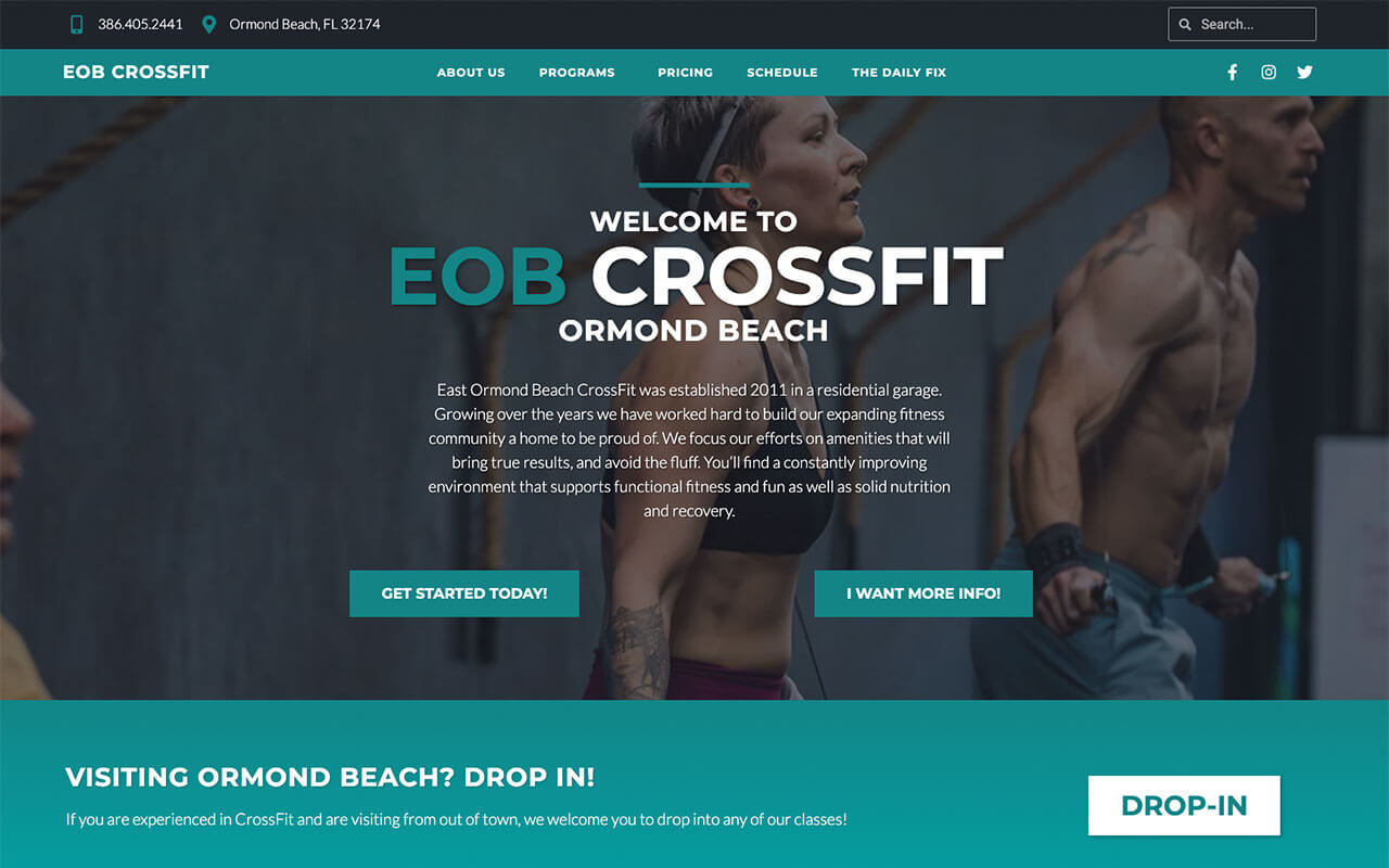 EOB CrossFit desktop mockup