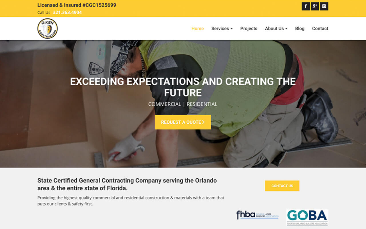 Riken desktop mockup