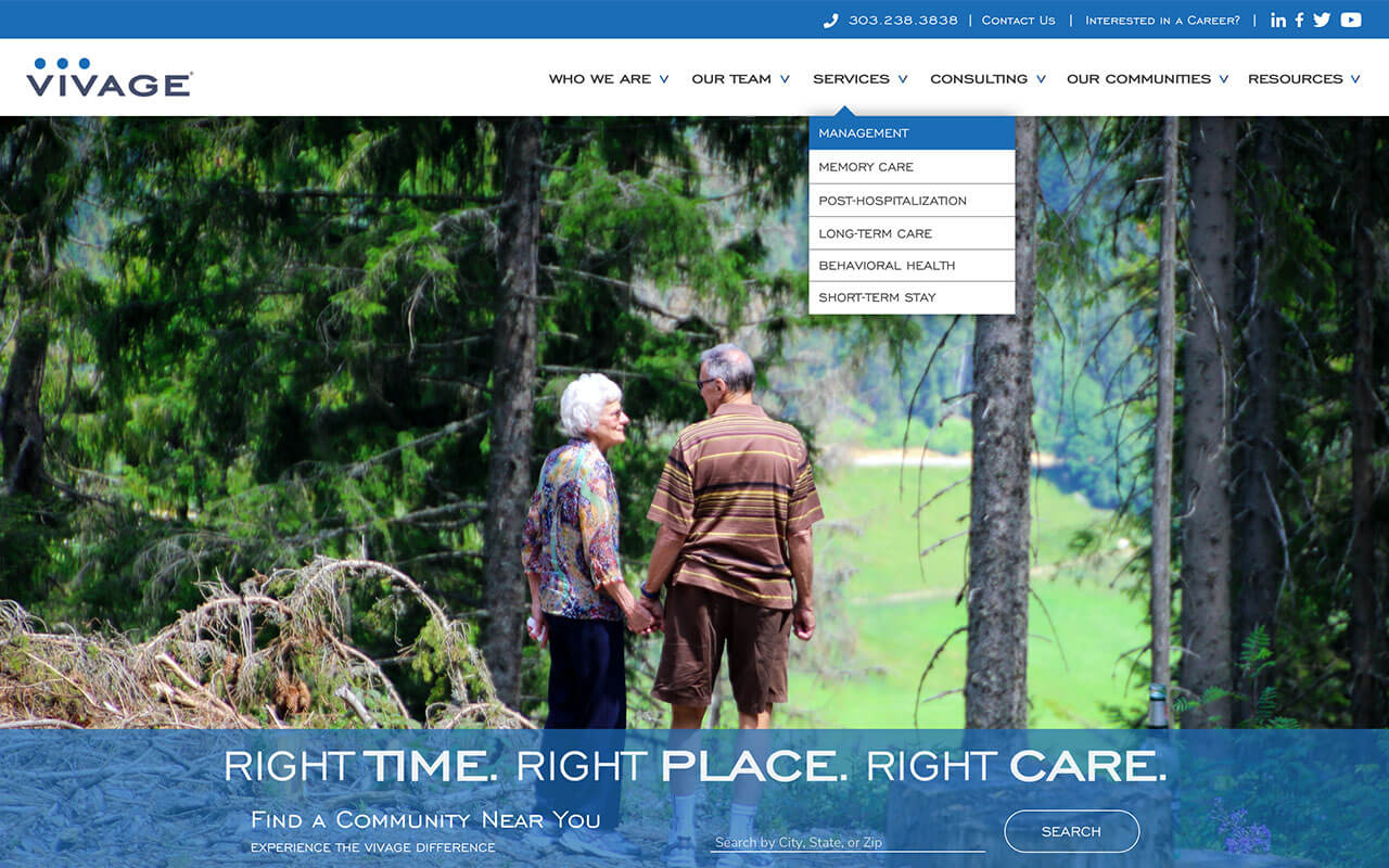 Vivage desktop mockup